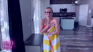 Stepmom Gets Caught Skinny Dipping!