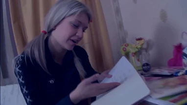 Fucking at bed with beauty blonde girl