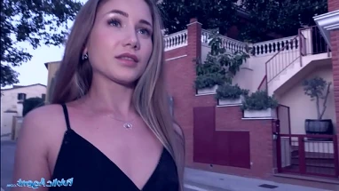 Beautiful Russian Mary Rock fucking in a short black dress